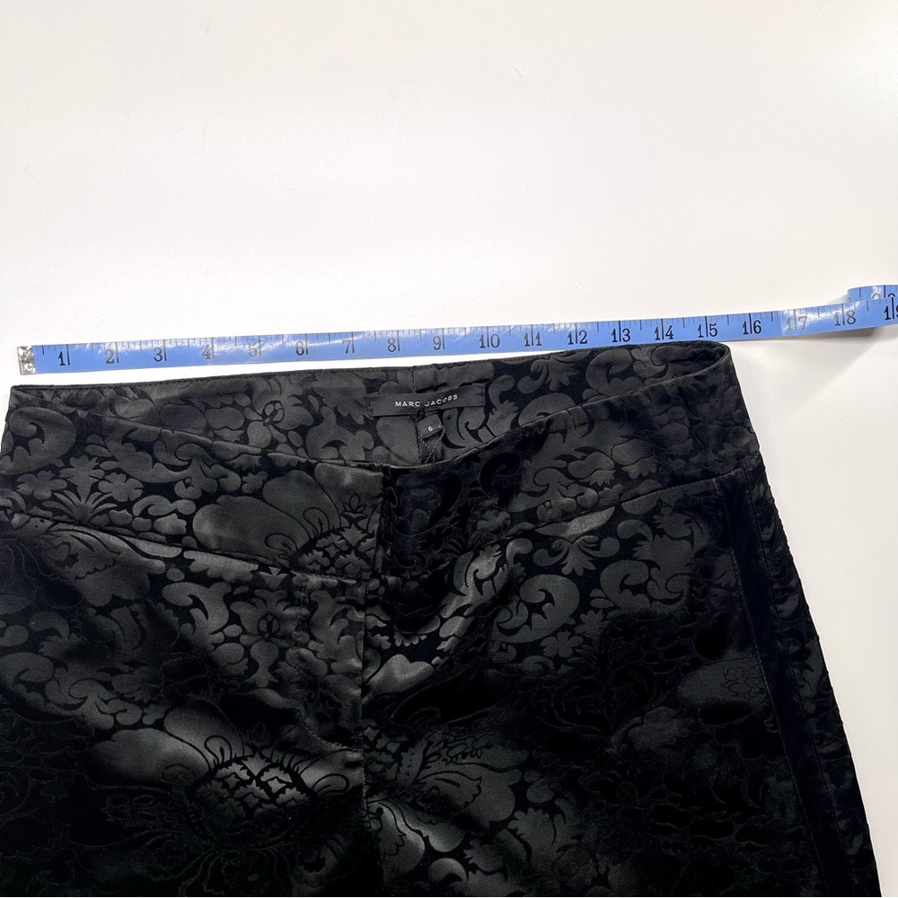 Marc Jacobs Velvet Burnout Brocade Print Wide Leg Trouser Pants 6 Brand New NWT - Picture 10 of 11